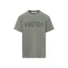 Golden Goose Golden Regular T-shirt Men In Gray