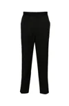 Golden Goose Logo-plaque Virgin Wool Trousers In Black