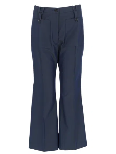 Golden Goose Tailored Blue Trousers With Slight Flare