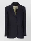 Golden Goose Tailored Pinstriped Wool Blazer Pockets In Blue