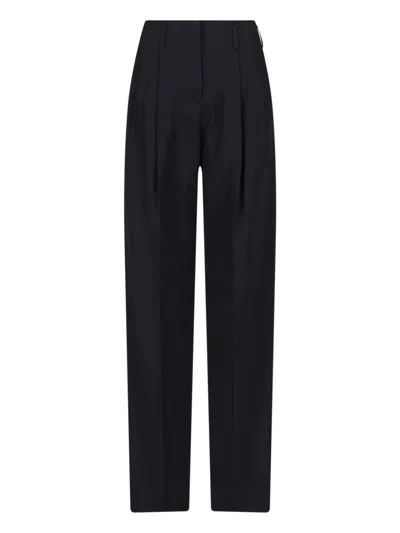 Golden Goose Tailored Straight-leg Black Virgin Wool Formal Pants