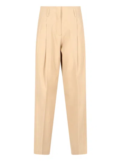 Golden Goose Tailored Trousers, In Beige Virgin Wool In Neutral