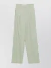 Golden Goose Sage Green Relaxed Fit Trousers With Functional Pockets In Green