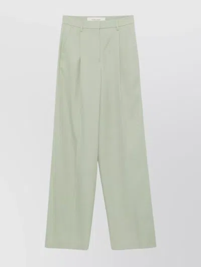 Golden Goose Tailored Trousers With Belt Loops And Pockets In Green