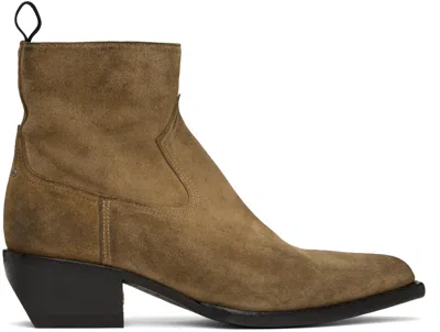 Golden Goose Tan Debbie Boots In Cognac