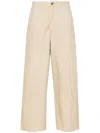 Golden Goose "lorainne Chino" Cotton Trousers In Tan