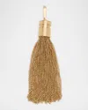 Golden Goose Tassel Chain Bag Charm In Light Gold