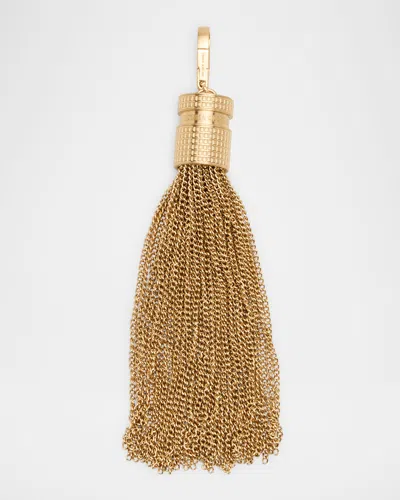 Golden Goose Tassel Chain Bag Charm In Gold