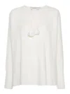 Golden Goose Journey Ws Knit Raglan Sleeves Sweater In White