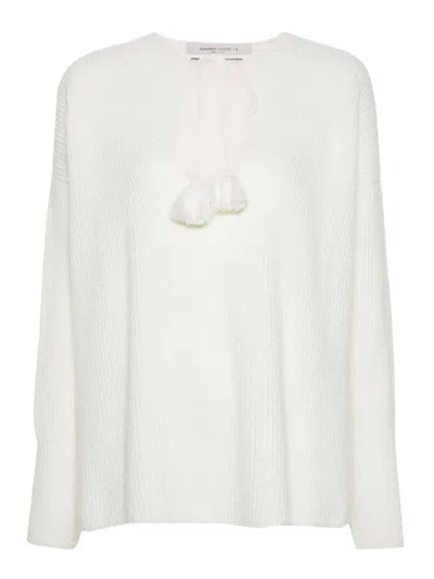 GOLDEN GOOSE TASSEL DETAIL RIBBED KNIT SWEATER