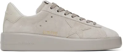 Golden Goose Taupe Purestar Sneakers In 60579 Nacreous Cloud