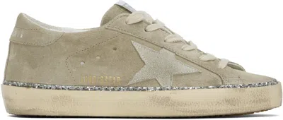 GOLDEN GOOSE TAUPE SUPER-STAR CLASSIC SNEAKERS