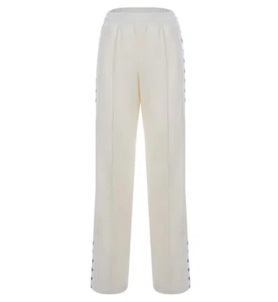 Golden Goose Technical Fabric Jogging Pants With Grosgrain Band And Star Accents In Neutral
