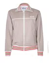 Golden Goose Sweatshirt In Technical Fabric With Star Logo In Brown
