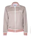 Golden Goose Sweatshirt In Technical Fabric With Star Logo In Khaki