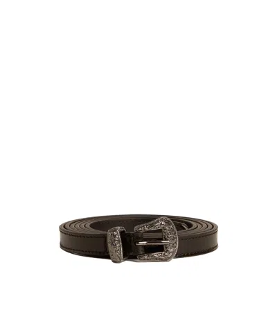 Golden Goose Tex Trittico Belt In Black