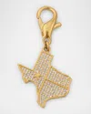 Golden Goose Texas State Charm In Gold/crystal