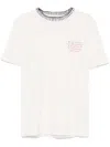 Golden Goose Text-embroidered T-shirt In Neutrals