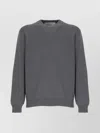 Golden Goose Grey Crewneck Sweater With Maxi Logo Lettering On The Rear In Gray