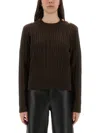 Golden Goose Brown Wool Blend Sweater In Multi