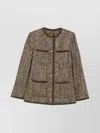 Golden Goose Textured Wool Blend Outerwear Jacket In Brown
