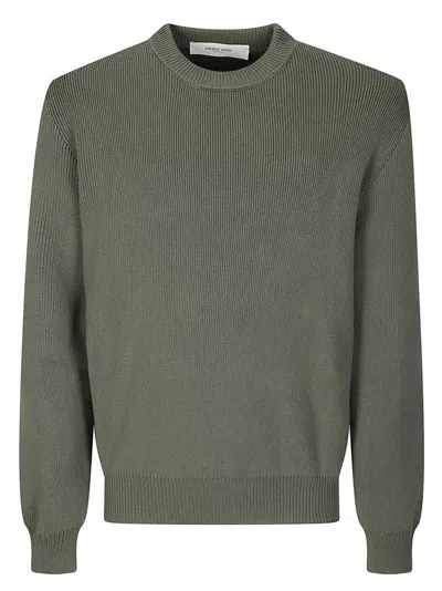 Golden Goose Thick Knit Cotton Sweater In Gray
