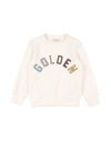 Golden Goose Toddler Boy Sweatshirt Off White Size 6 Cotton, Polyester, Nylon, Elastane In Off White