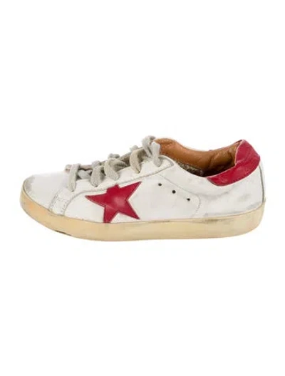 Pre-owned Golden Goose Babies' Toddler Boys' White And Red Sneakers