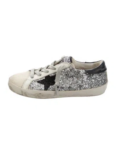 Pre-owned Golden Goose Babies' Toddler Girls' Glitter Accent Low Top Sneakers In Silver