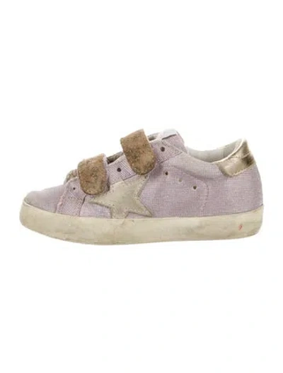 Pre-owned Golden Goose Babies' Toddler Girls' Glitter-embellished Low-top Sneakers In Purple