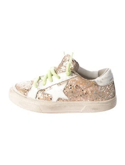 Pre-owned Golden Goose Babies' Toddler Girls Low-top Glitter Sneakers In Neutral