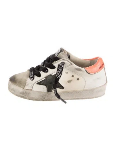 Pre-owned Golden Goose Babies' Toddler Girls' Suede Trim Sneakers In White