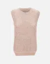 Golden Goose Mesh Knit Top With Sequins And Contrasting Details