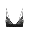 Golden Goose Crystal Braided Beaded Top In Black
