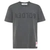 Golden Goose Anthracite Grey Vintage-effect T-shirt Men In Gray