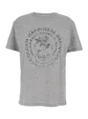Golden Goose Gray Cotton Graphic Print T-shirt In Grey