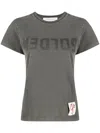 Golden Goose Doris Upside Down Logo Cotton Graphic Tee In Grey