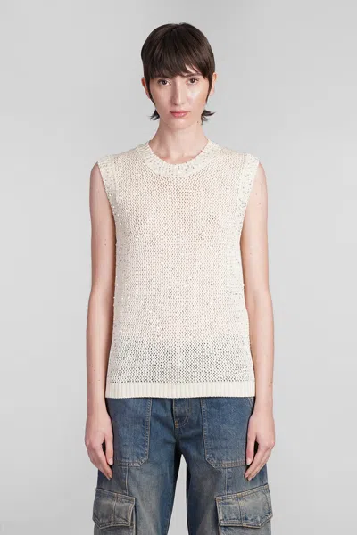 GOLDEN GOOSE TOPWEAR IN WHITE POLYAMIDE