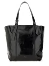 Golden Goose Adjustable Strap Shoulder Bag With High Shine Finish In Black