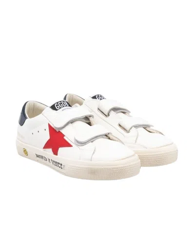 Golden Goose Kids' Touch-strap Trainers In White