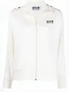 Golden Goose Track Jacket With Bold Star Stripe And Fitted Hem In White