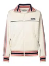 Golden Goose Track Sweatshirt With Contrasting Hem Edges In Cream