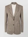 Golden Goose Tailored Wool Fresco Jacket For In Gray