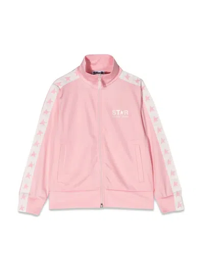 Golden Goose Triacetate Jacket With Logo In Pink