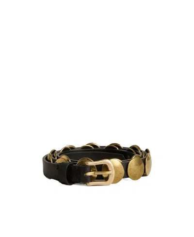 Golden Goose Trinidad Leather Belt In Black