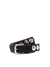 Golden Goose Trinidad Studded Belt In Black In Negro