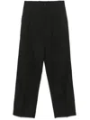 Golden Goose Deluxe Brand Wide Leg Wool Gabardine Jogging Pants In ブラック