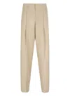 Golden Goose Deluxe Brand Beige Beige Virgin Wool Pants In Neutral