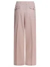 Golden Goose Wool Gabardine Trousers Pink In Pink