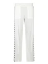 Golden Goose Wide-leg Track Pants With Graphic Star Motifs In White
